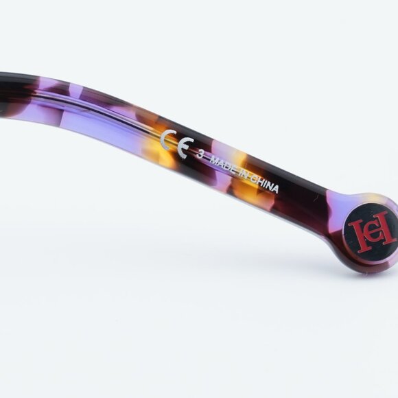 Carolina Herrera CH0052/S 0F0T UR Sunglasses Havana Square Frame, Violet Lenses - Picture 10 of 11